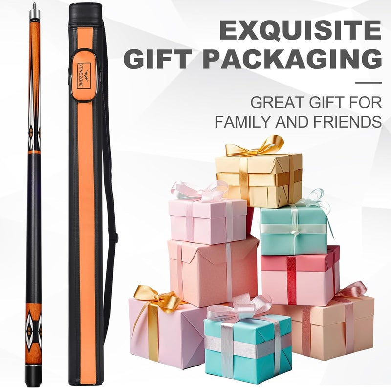 vonezone Pool Cue Stick,Pro Cue with Hard Case,Pool Sticks for Adults,Womens Pool Cue,Pool Cues for Men,58inch 19-21oz Billiard Stick Pool Cue Set,Pink/Orange/Green - Image 4